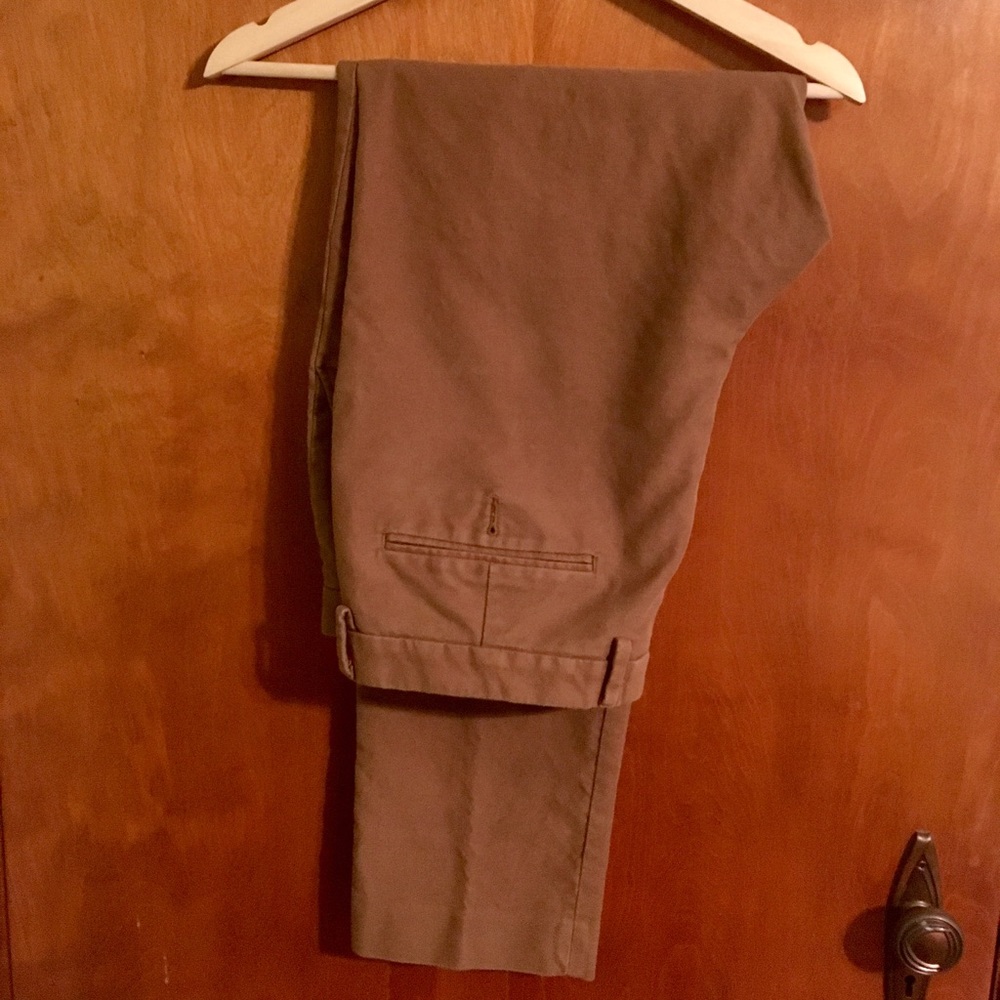 J Crew Bowery Moleskin Pants 35x32 in Caramel